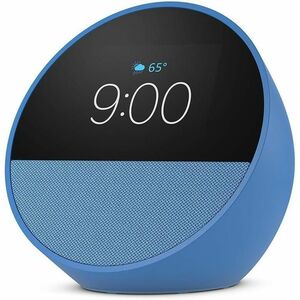Amazon Echo Spot (2024 release), Smart alarm clock with vibrant sound + Alexa, Ocean Blue (Model BV84J9) UPC 840268974282