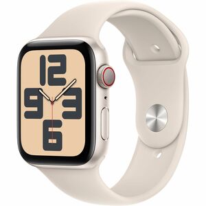 Apple Watch SE 2nd Gen GPS 44mm Smartwatch with Starlight Aluminium Case with Starlight Sport Band M/L