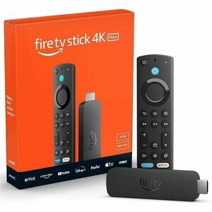 Amazon Fire TV Stick 4K Max Streaming Device BLACK : WiFi 6, Voice Remote (includes TV Controls)